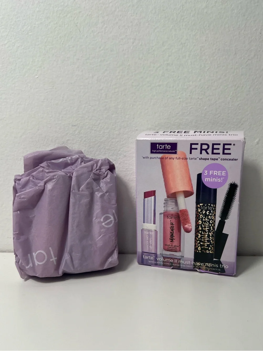 Tarte Must Have Minis Trio: Liquid Blush, Lip Plump & Mascara Makeup Bundle Set